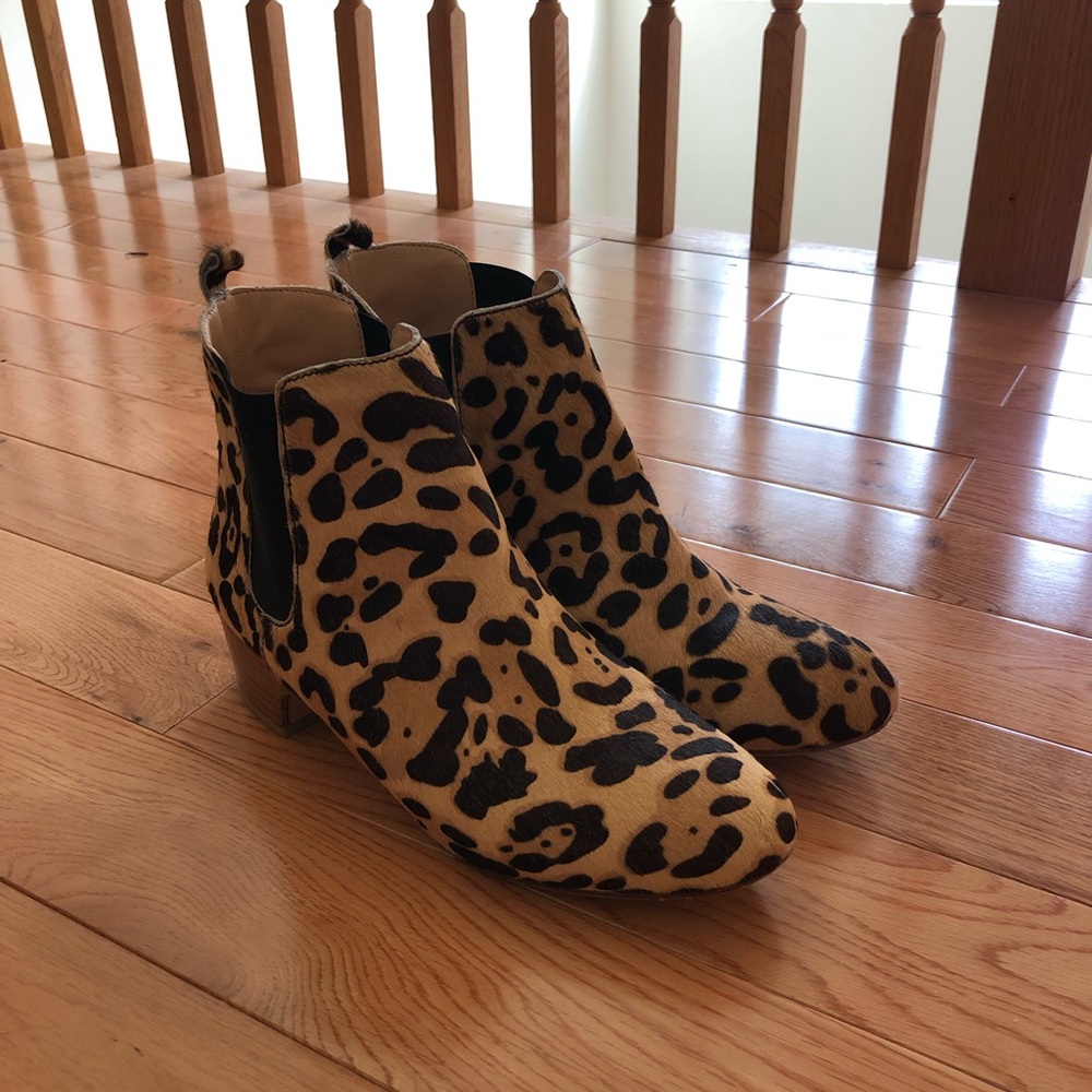Marais Leopard Calfhair Ankle Boots